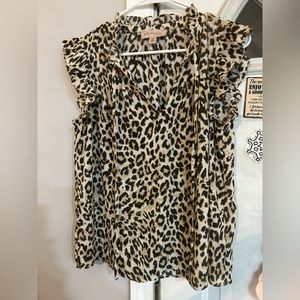 Philosophy leopard bohemian blouse